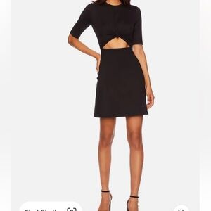 SUSANA MONACO Knot Front Dress In Black Size: Small